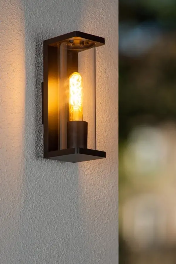 Lucide Lucide SLIGO - Wandlamp Binnen/Buiten - 1xE27 - IP54 - Zwart