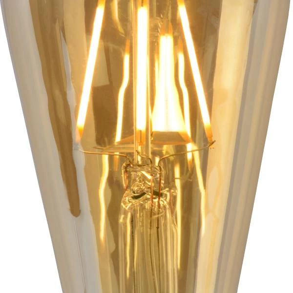 Lucide Lucide ST64 - Filament Lamp - Ø 6 4 Cm - LED Dimb. - E27 - 1x5W 2700K - Amber