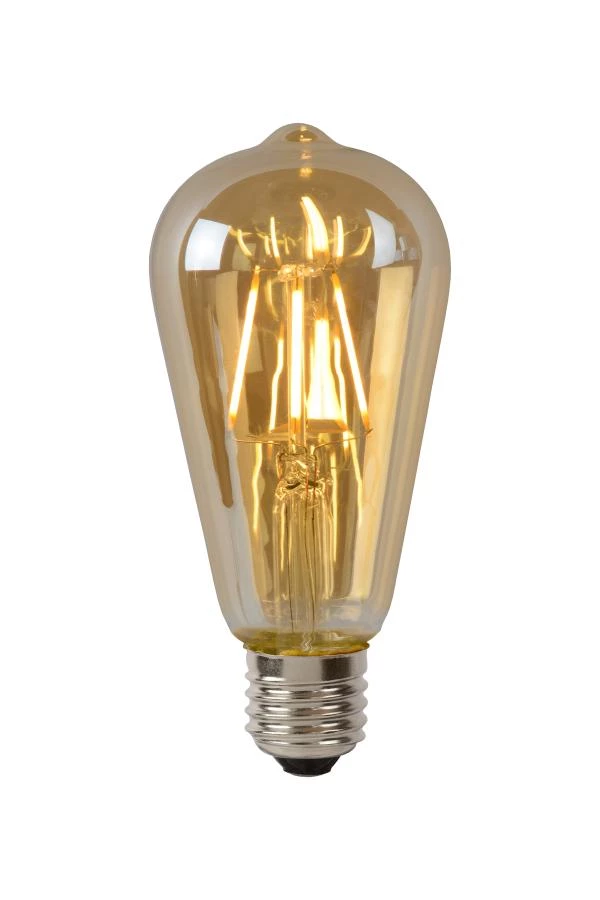 lucide Lucide ST64 - Filament lamp - Ø 6 4 cm - LED Dimb. - E27 - 1x5W 2700K - Amber
