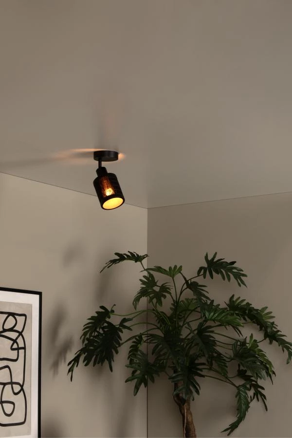 Lucide Lucide TAGALOG - Plafondspot - Ø 10 Cm - 1xE27 - Zwart