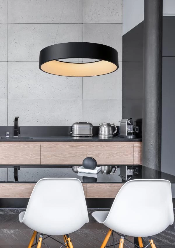 Lucide Lucide TALOWE LED - Hanglamp - Ø 60 Cm - LED Dimb. - 1x39W 3000K - Zwart