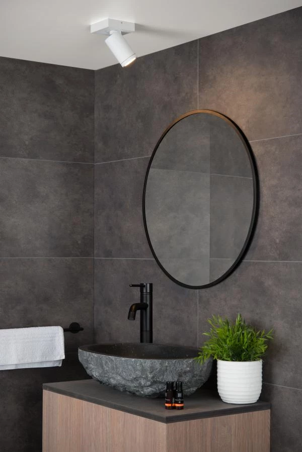 Lucide Lucide TAYLOR - Plafondspot Badkamer - LED Dim To Warm - GU10 - 1x5W 2200K/3000K - IP44 - Wit