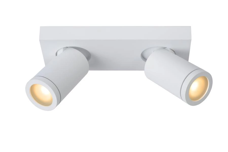 lucide Lucide TAYLOR - Plafondspot Badkamer - LED Dim to warm - GU10 - 2x5W 2200K/3000K - IP44 - Wit