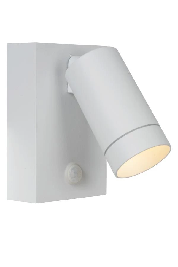 lucide Lucide TAYLOR - Wandspot / Wandlamp Binnen/Buiten - 1xGU10 - IP54 - Bewegingssensor - Wit