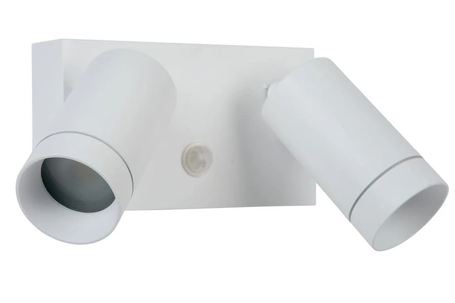 Lucide Lucide TAYLOR - Wandspot / Wandlamp Binnen/Buiten - 2xGU10 - IP54 - Bewegingssensor - Wit