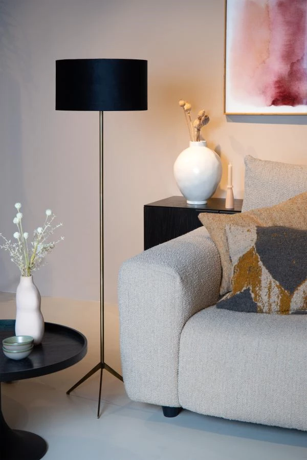 Lucide Lucide TONDO - Vloerlamp - Ø 38 Cm - 1xE27 - Mat Goud / Messing