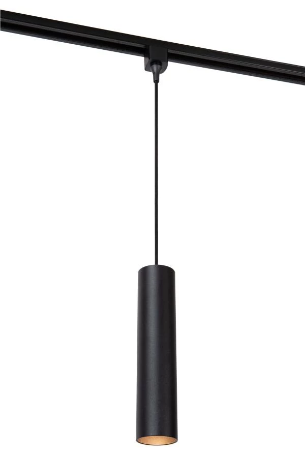 lucide Lucide TRACK FLORIS Hanglamp - 1-fase Railsysteem / Railverlichting - 1xGU10 - Zwart (Uitbreiding)