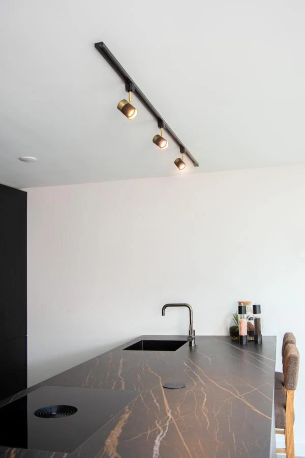 Lucide Lucide TRACK FLORIS Railspot - 1-fase Railsysteem / Railverlichting - 1xGU10 - Zwart (Uitbreiding)