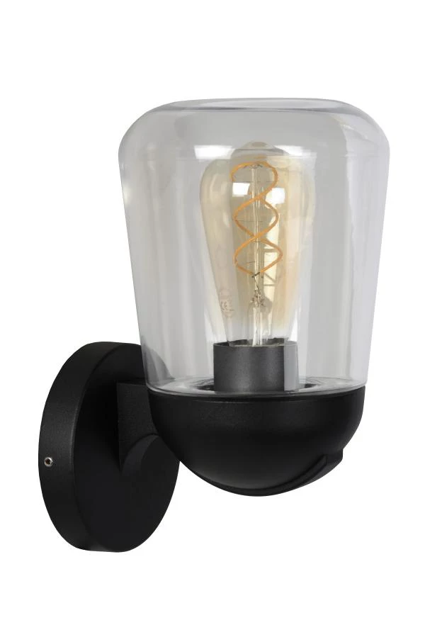 Lucide Lucide TULSA - Wandlamp Binnen/Buiten - 1xE27 - IP44 - Zwart