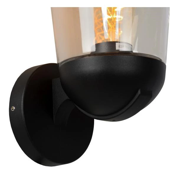 Lucide Lucide TULSA - Wandlamp Binnen/Buiten - 1xE27 - IP44 - Zwart