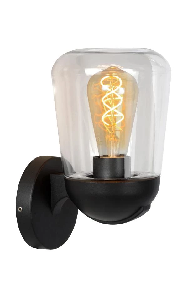 lucide Lucide TULSA - Wandlamp Binnen/Buiten - 1xE27 - IP44 - Zwart