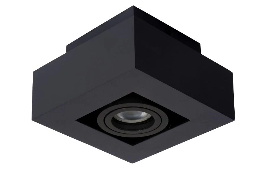 Lucide Lucide XIRAX - Plafondspot - LED Dim To Warm - GU10 - 1x5W 2200K/3000K - Zwart