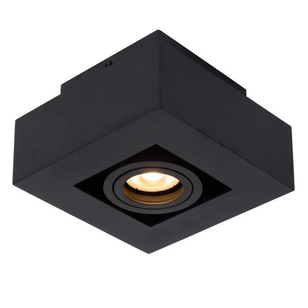 Lucide Lucide XIRAX - Plafondspot - LED Dim To Warm - GU10 - 1x5W 2200K/3000K - Zwart