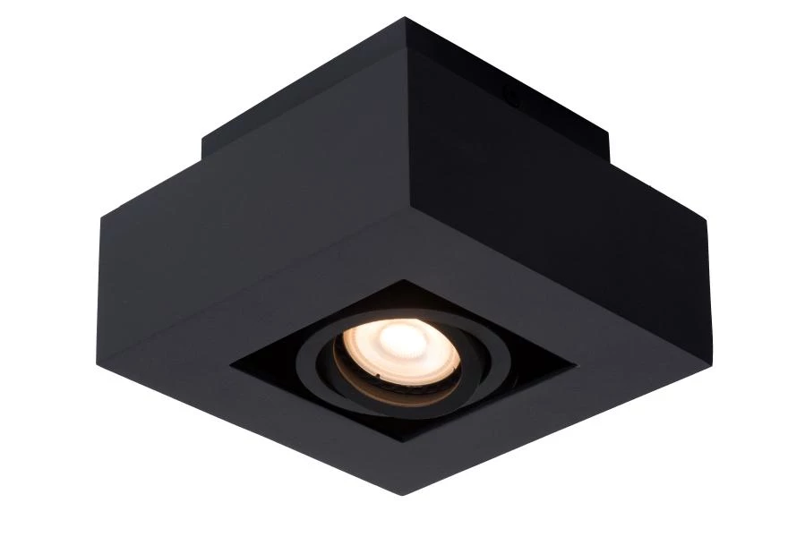 lucide Lucide XIRAX - Plafondspot - LED Dim to warm - GU10 - 1x5W 2200K/3000K - Zwart