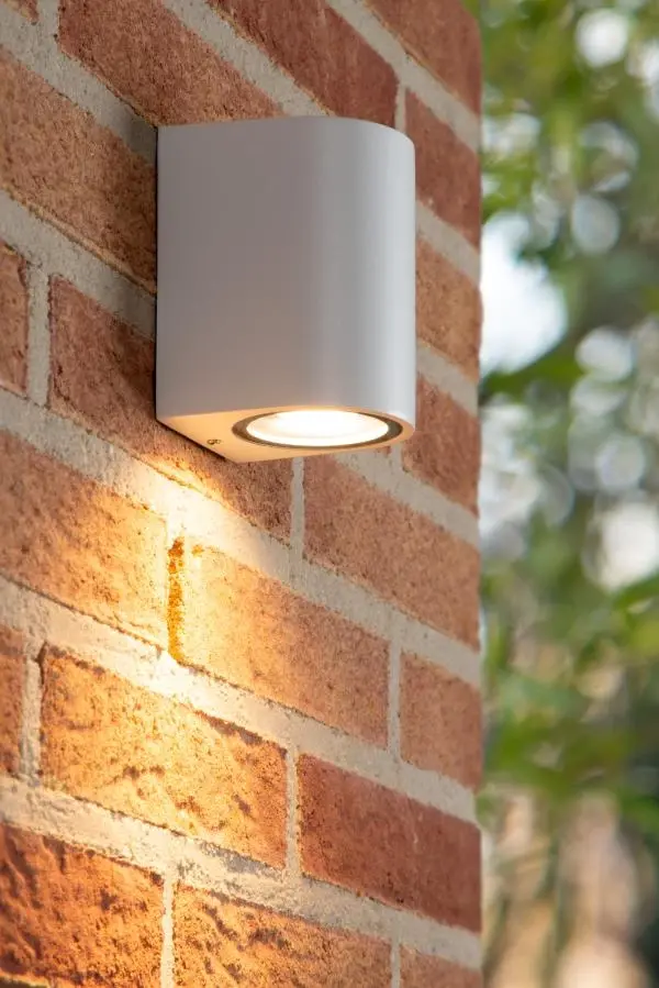 Lucide Lucide ZARO - Wandspot / Wandlamp Binnen/Buiten - 1xGU10 - IP44 - Wit