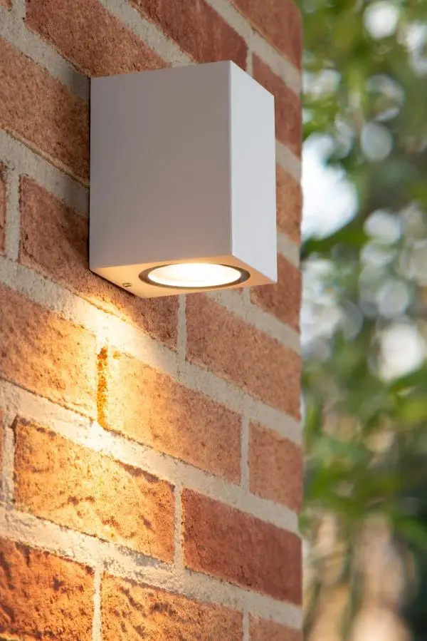 Lucide Lucide ZARO - Wandspot / Wandlamp Binnen/Buiten - 1xGU10 - IP44 - Wit