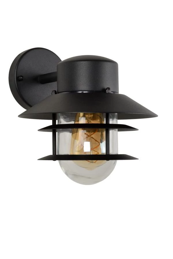 Lucide Lucide ZICO - Wandlamp Binnen/Buiten - 1xE27 - IP44 - Zwart