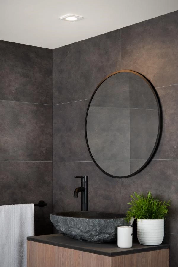 Lucide Lucide ZIVA - Inbouwspot Badkamer - 1xGU10 - IP44 - Wit