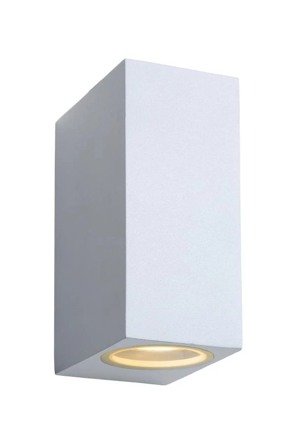 lucide Lucide ZORA-LED - Wandspot / Wandlamp Binnen/Buiten - LED Dimb. - GU10 - 2x5W 3000K - IP44 - Wit