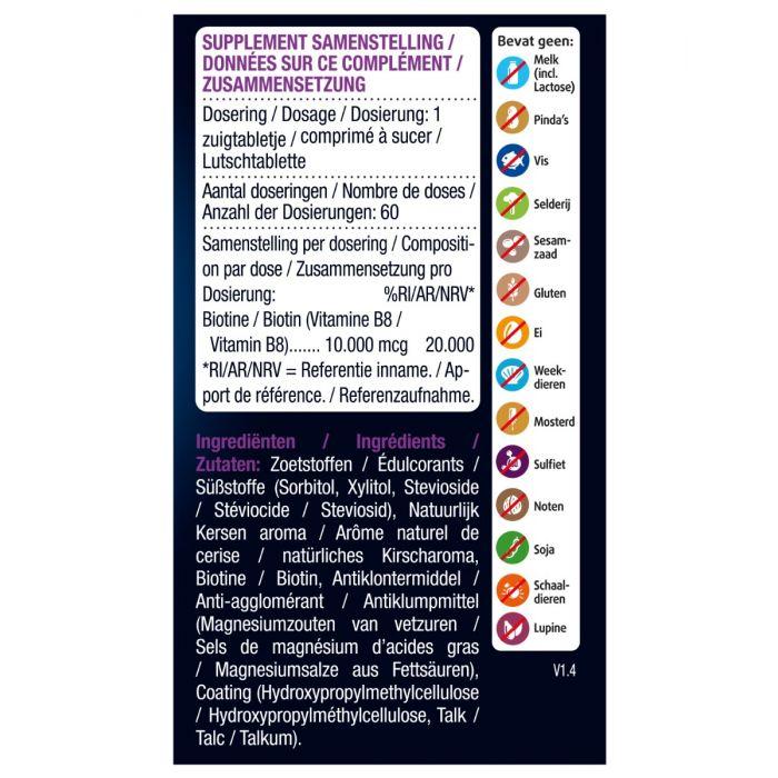 Lucovitaal Biotine 10.000 Mcg Forte 60 Zuigtabletten