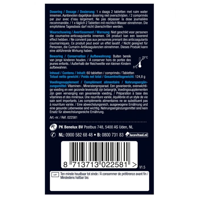 Lucovitaal Calcium Magnesium Bot Formule 60 Tabletten
