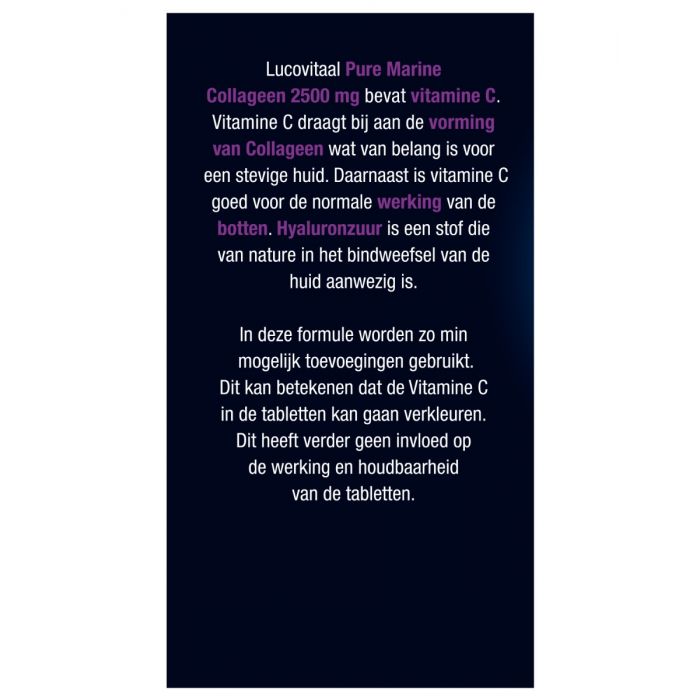 Lucovitaal Collageen 2500 Mg Pure Marine 60 Tabletten