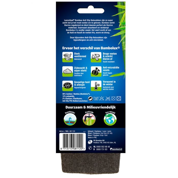 Lucovitaal Anti Slip Huis Sokken 2 Paar