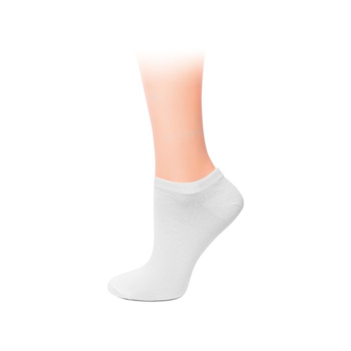 Lucovitaal Bamboe Enkelsok Wit 3 Paar