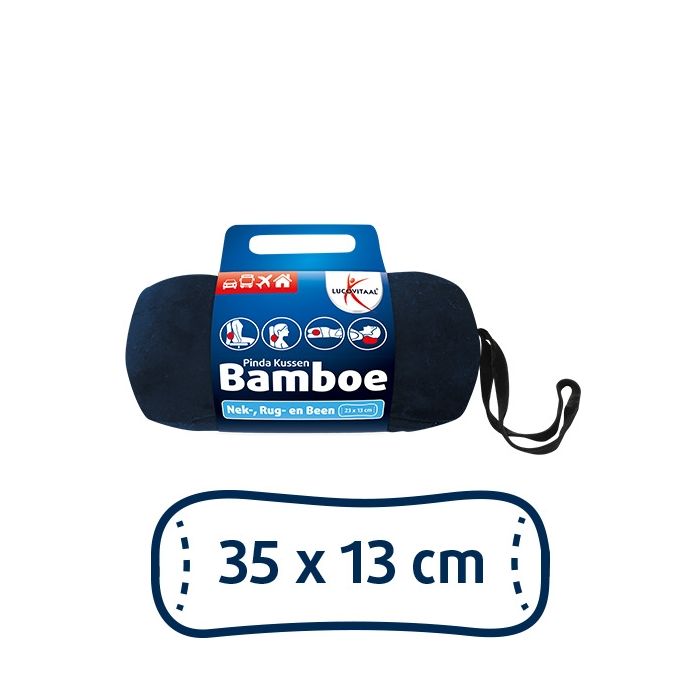 Lucovitaal Bamboe Pinda Kussentje (BLAUW)