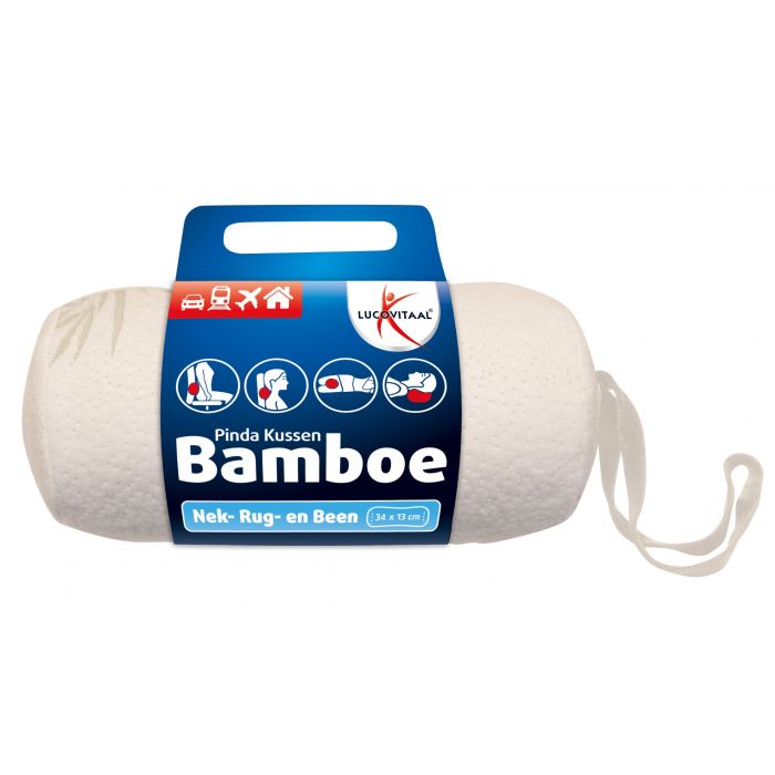 lucovitaal Bamboe Pinda Kussentje (WIT)