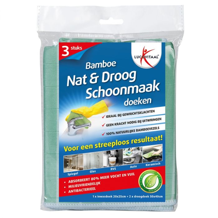 lucovitaal Bamboe Schoonmaakdoekjes