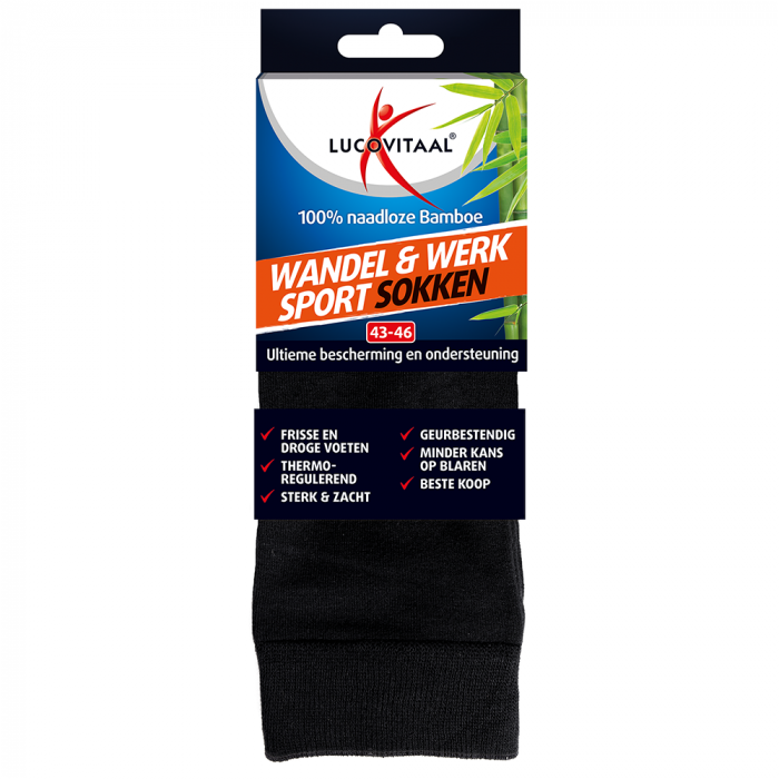 lucovitaal Bamboe Wandel Werk & Sportsokken 3 paar