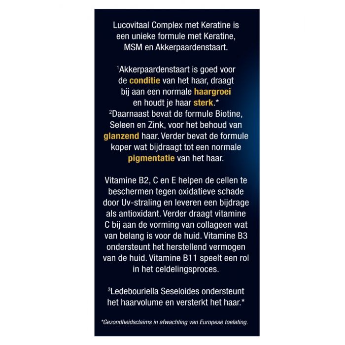 Lucovitaal Complex Met Keratine