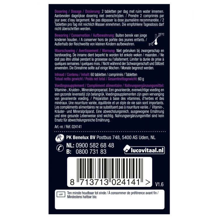 Lucovitaal Huid Haar & Nagels Met Biotine