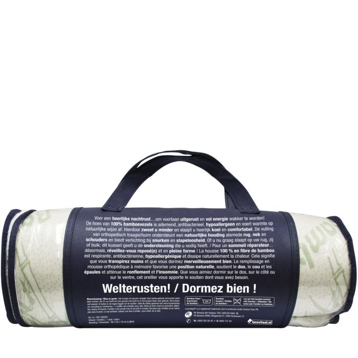 Lucovitaal Kingsize Bamboe Hoofdkussen