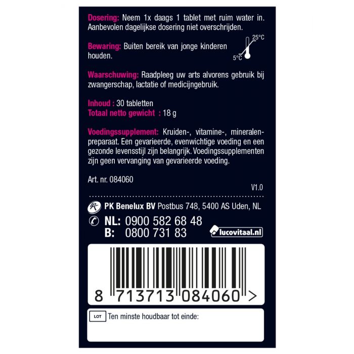 Lucovitaal Libido Support Vrouw 30 Tabletten