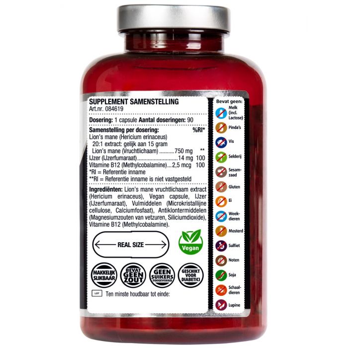 Lucovitaal Lion's Mane 90 Capsules