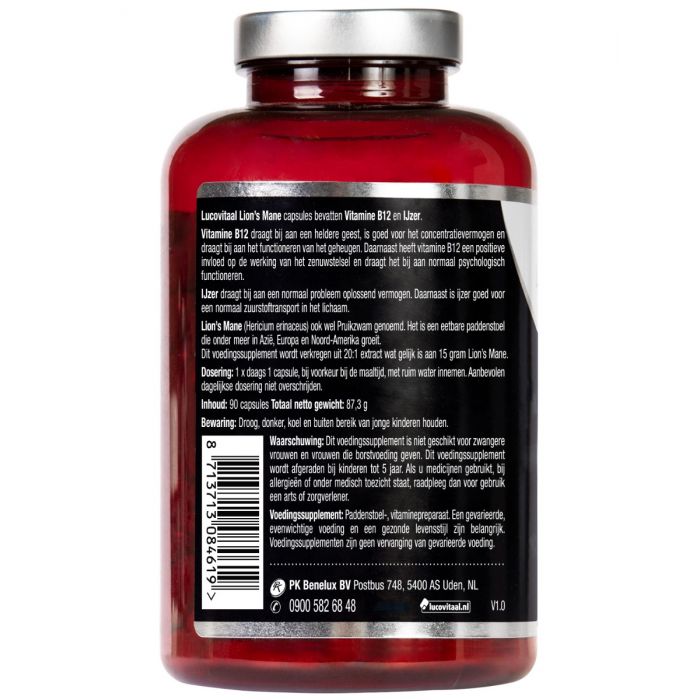 Lucovitaal Lion's Mane 90 Capsules