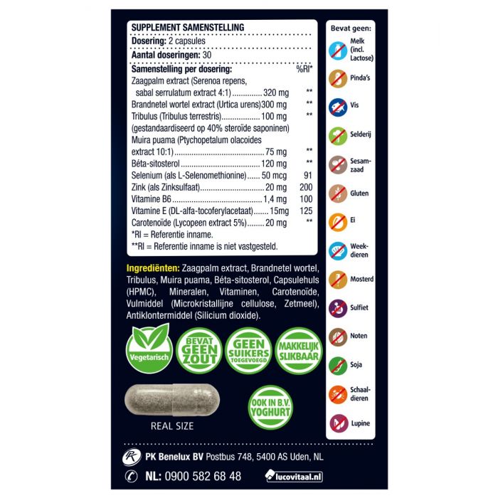 Lucovitaal Lucovitaal Prostaat Comfort 60 Capsules