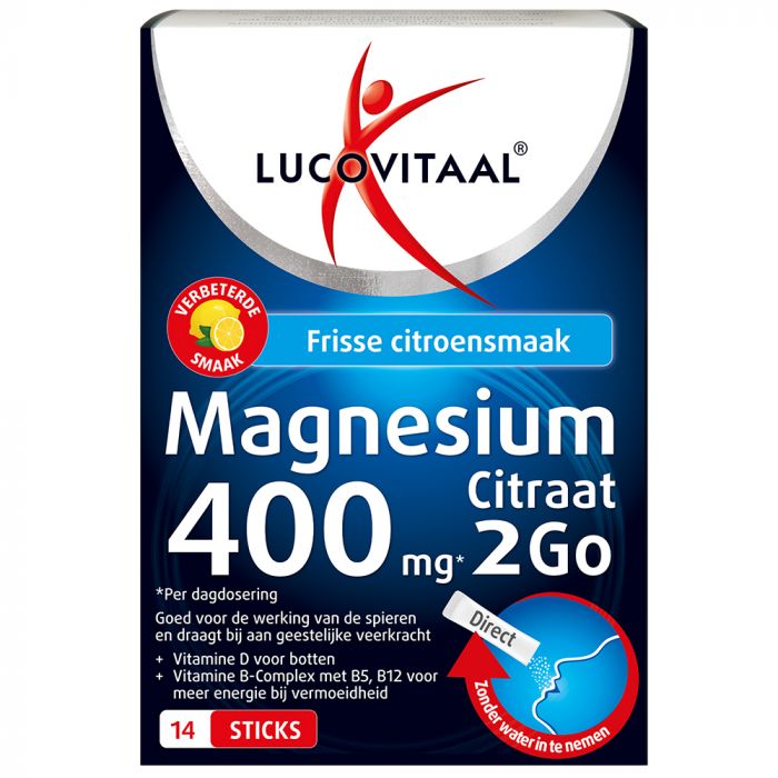 lucovitaal Magnesium 400 mg 2Go 14 sticks