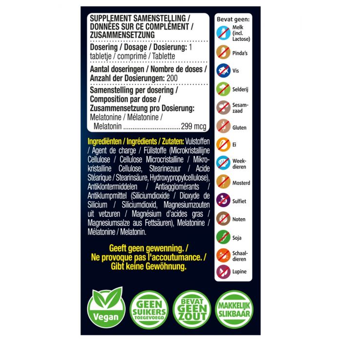 Lucovitaal Melatonine 299 Mcg Time Released