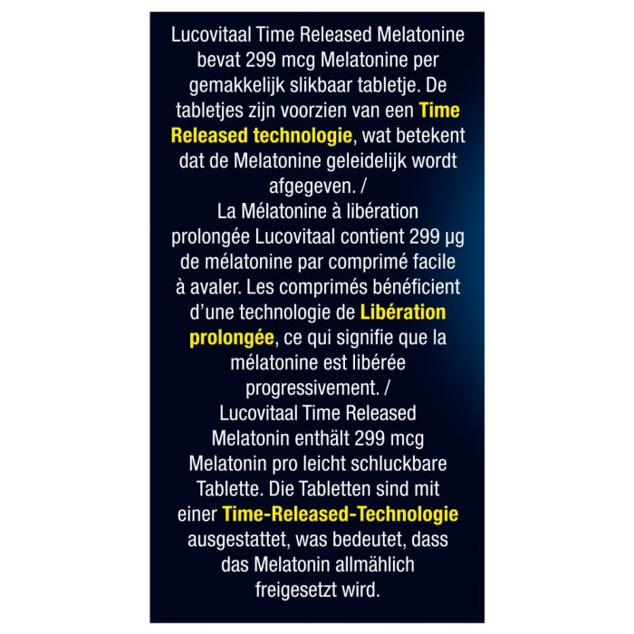Lucovitaal Melatonine 299 Mcg Time Released