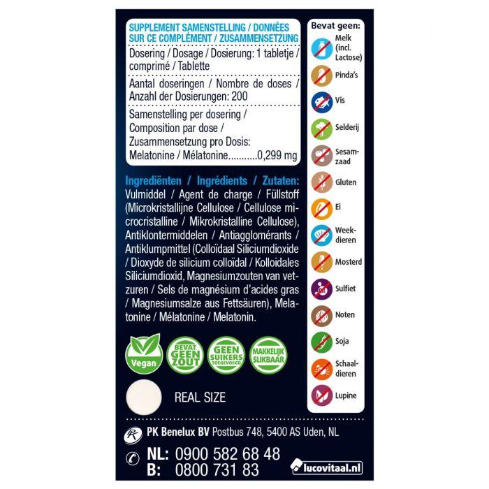 Lucovitaal Melatonine Tabletjes 299 Mcg