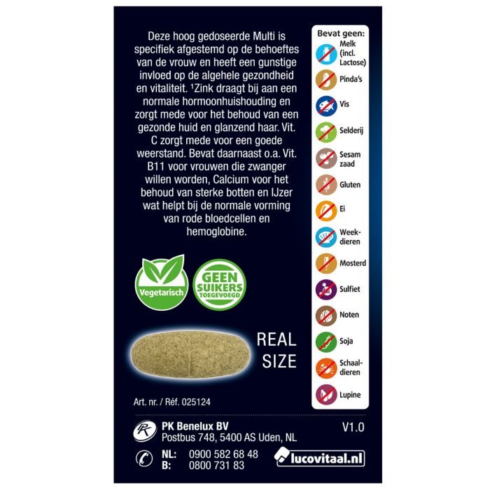 Lucovitaal Multivitamine Vrouw 40 Tabletten