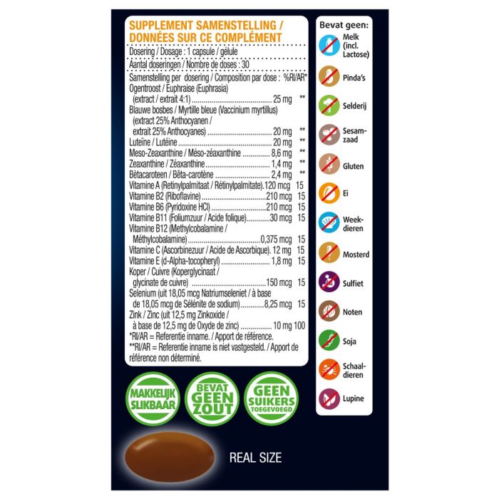 Lucovitaal Ogen Dag & Nacht Scherp Zicht 30 Capsules