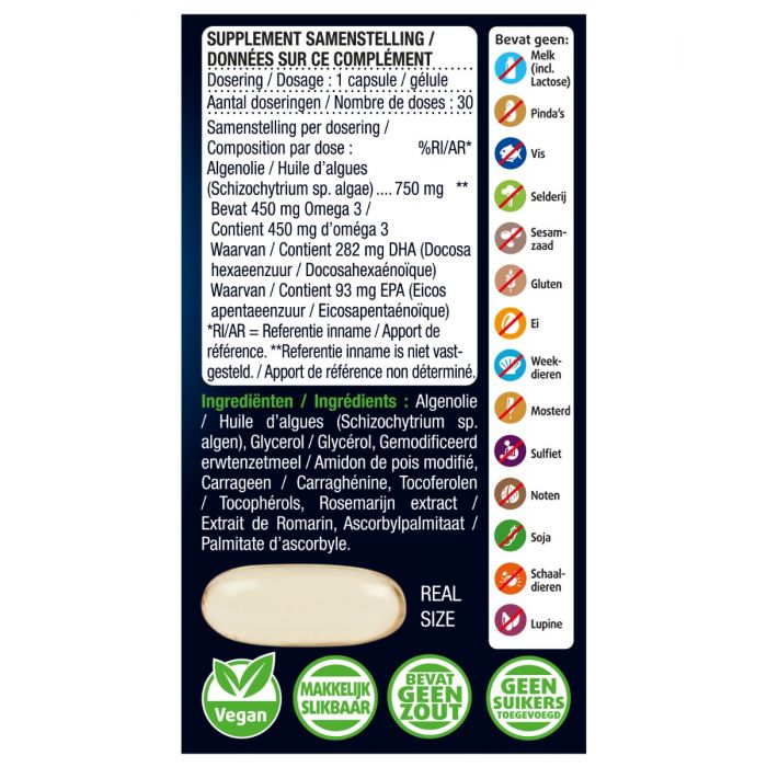 Lucovitaal Omega 3 375mg EPA & DHA Vegan