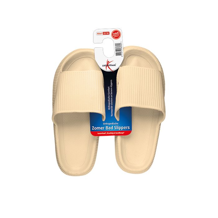 lucovitaal Orthopedische Zomer Badslippers (Beige)