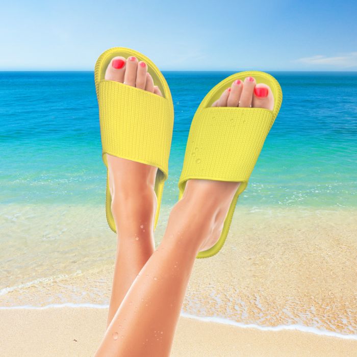 Lucovitaal Orthopedische Zomer Badslippers (Geel)