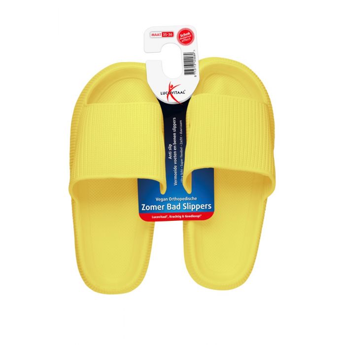 lucovitaal Orthopedische Zomer Badslippers (Geel)