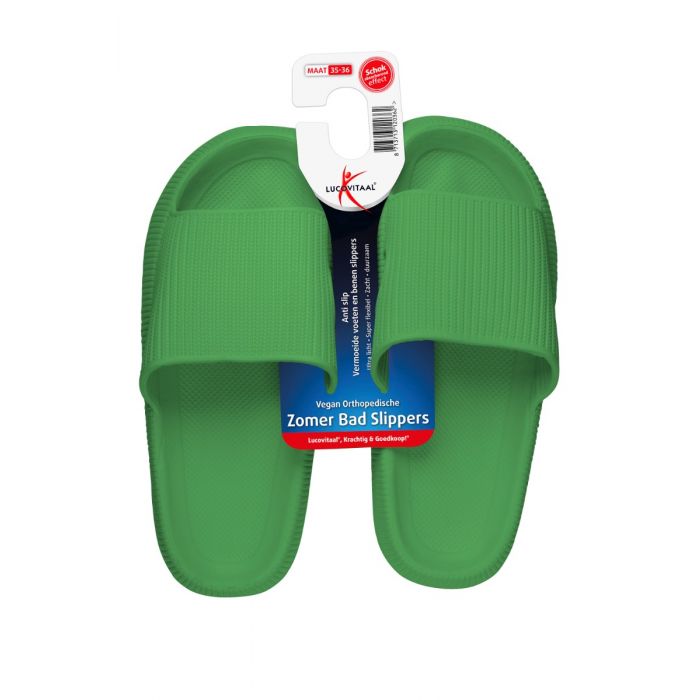 lucovitaal Orthopedische Zomer Badslippers (Groen)
